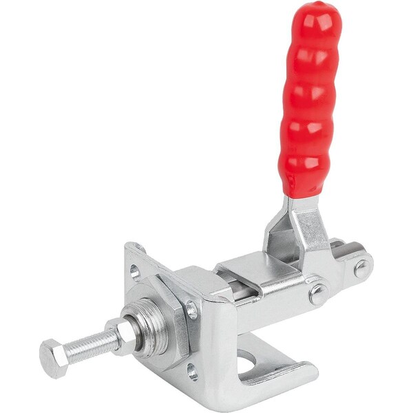 Push-Pull Clamp Standard, With Mounting Bracket, F2=4000, Steel Galvanized, Comp:Plastic Comp:Red